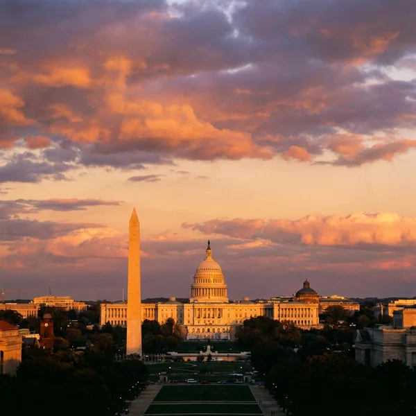 Washington DC Capitol and Monument skyline