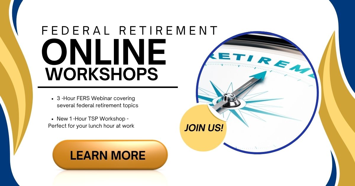 Pop-Up ad for Federal Retirement Seminars Online (Click Here)