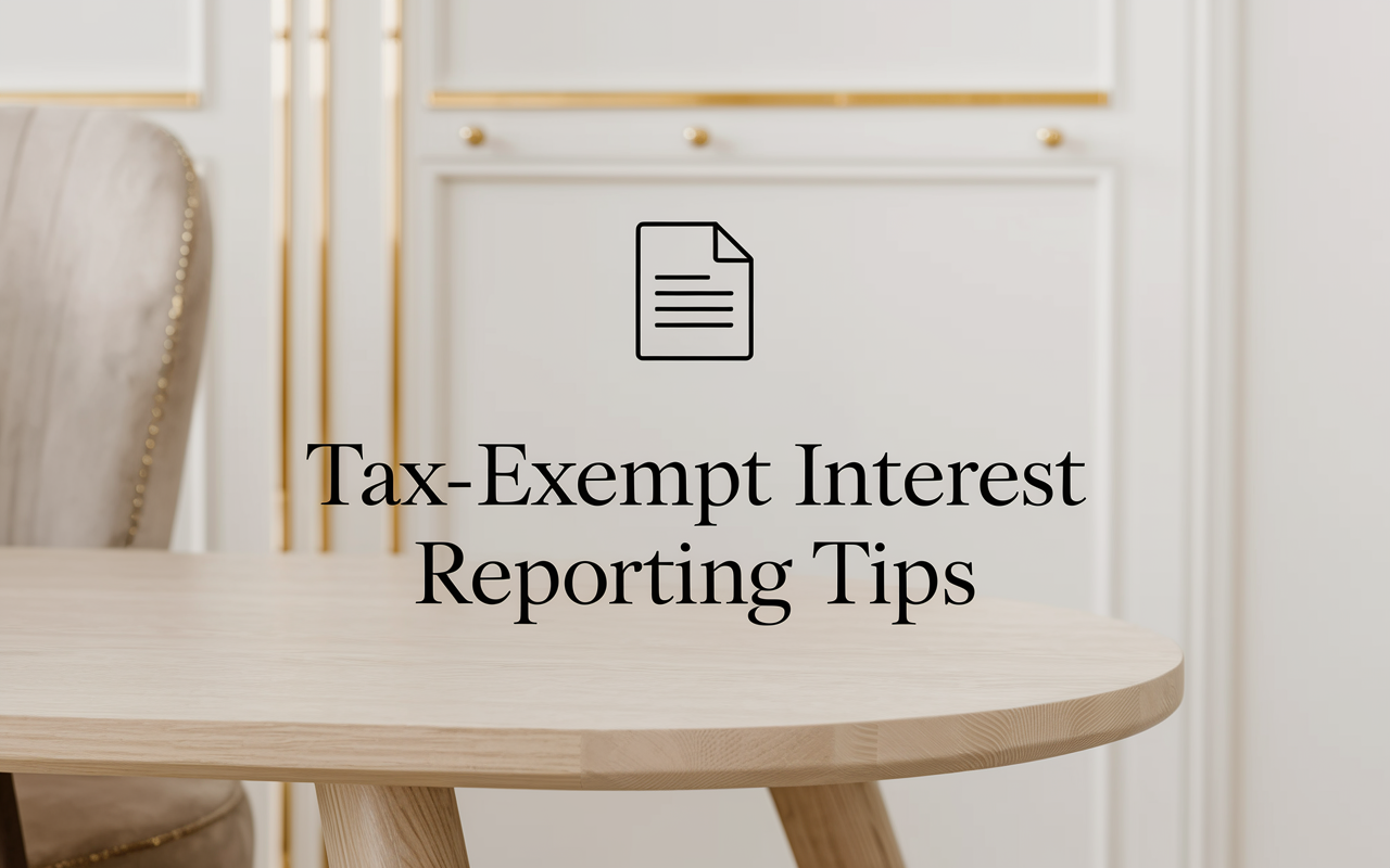 Best Practices for Reporting Tax-Exempt Interest on Form 1040